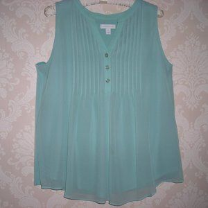 Charter Club Pleated Sleeveless Blouse